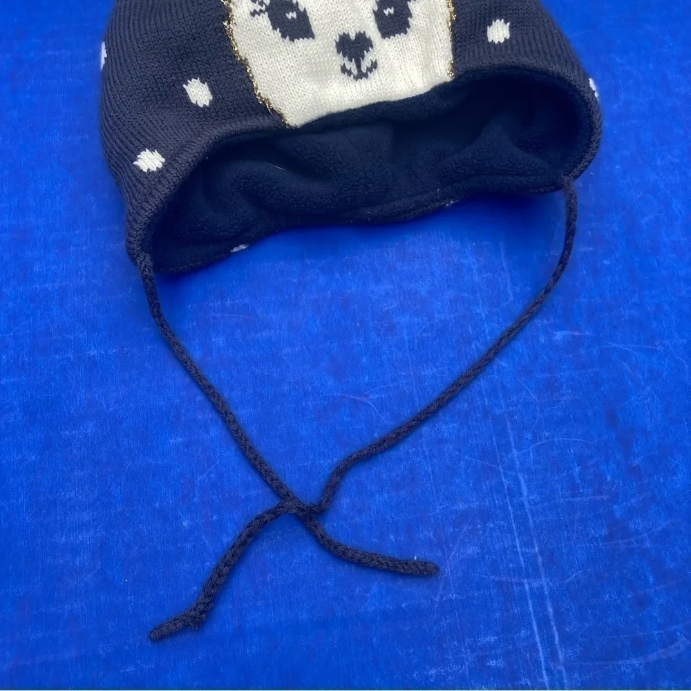 Baby Club fleece lined bunny hat with ties